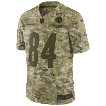 Pittsburgh Steelers Antonio Brown Camo Limited Salute To Service Brown Football Jersey product image