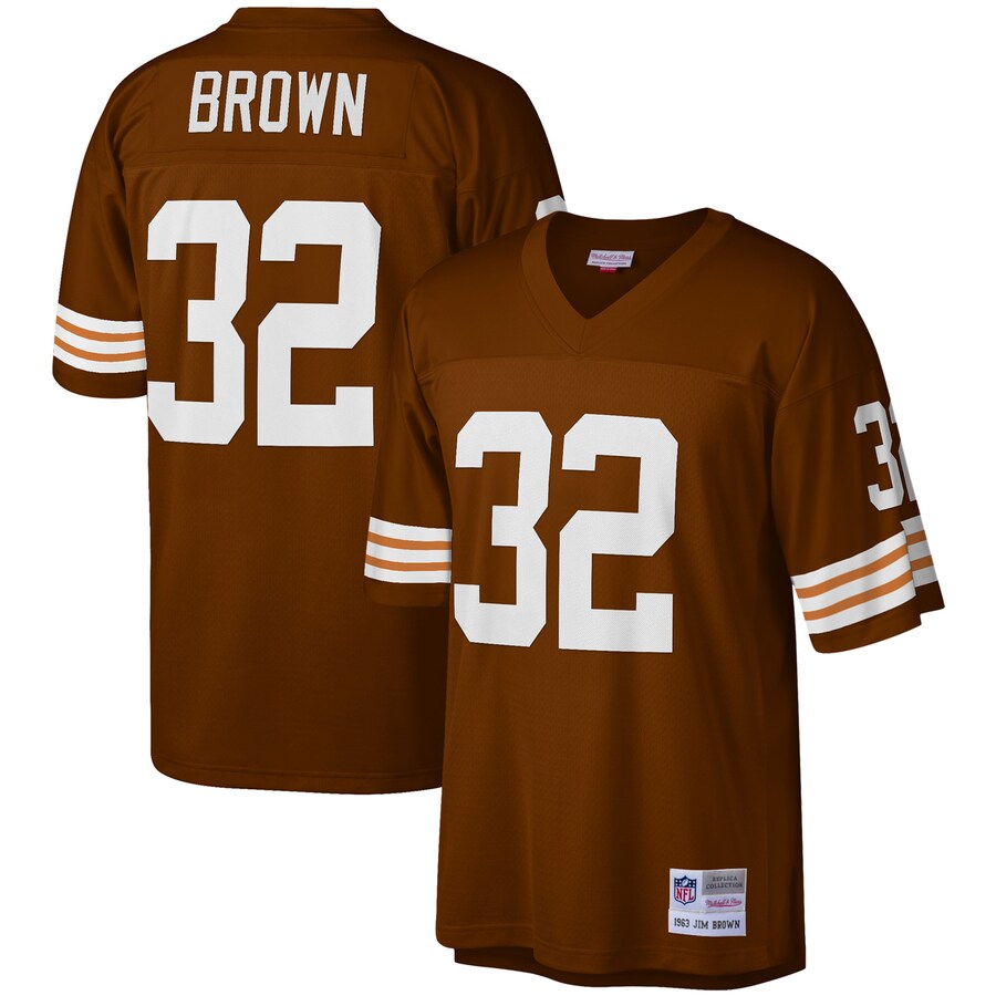 Cleveland Browns Jim Brown Brown Legacy Brown Football Jersey product image