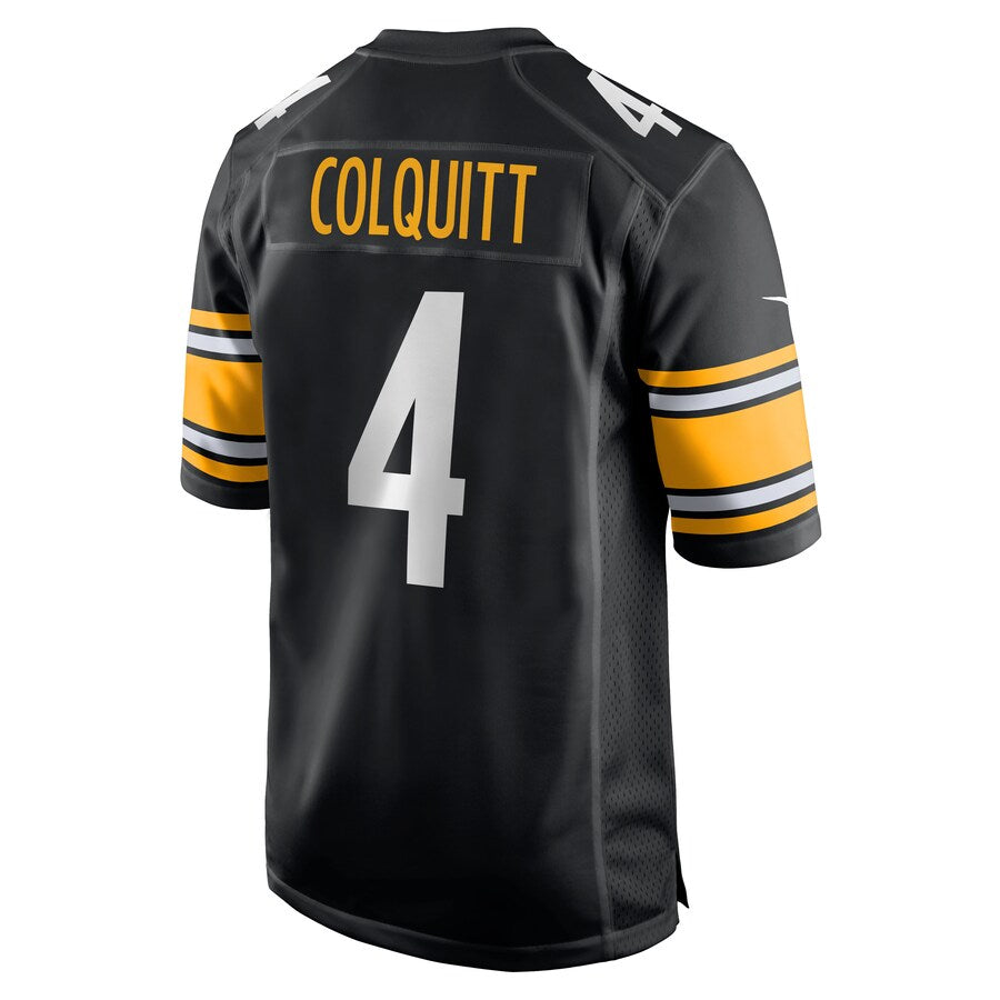 Pittsburgh Steelers Dustin Colquitt Team Game Black Football Jersey product image