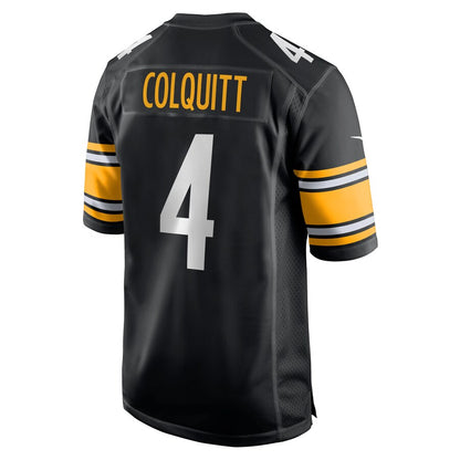 Pittsburgh Steelers Dustin Colquitt Team Game Black Football Jersey product image