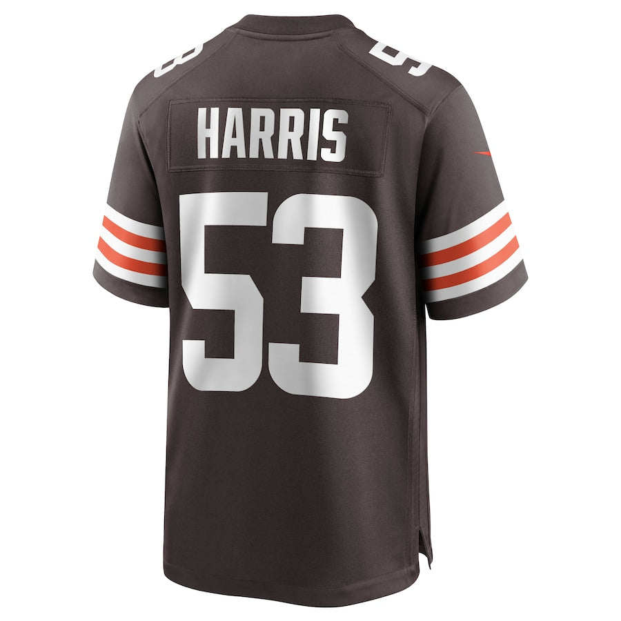 Cleveland Browns Nick Harris Brown Game Brown Football Jersey product image