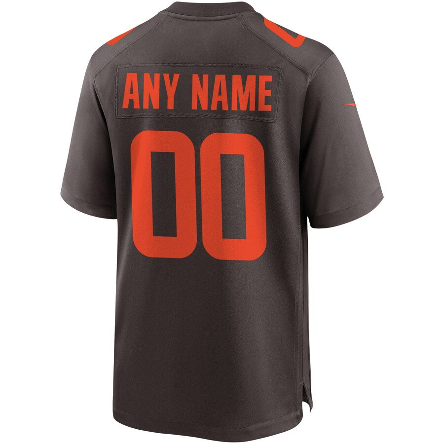 Cleveland Browns Custom Alternate Game Brown Football Jersey product image