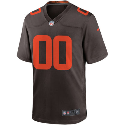 Cleveland Browns Custom Alternate Game Brown Football Jersey product image