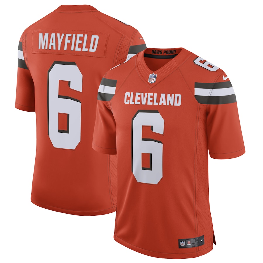 Cleveland Browns Baker Mayfield Limited Orange Football Jersey product image