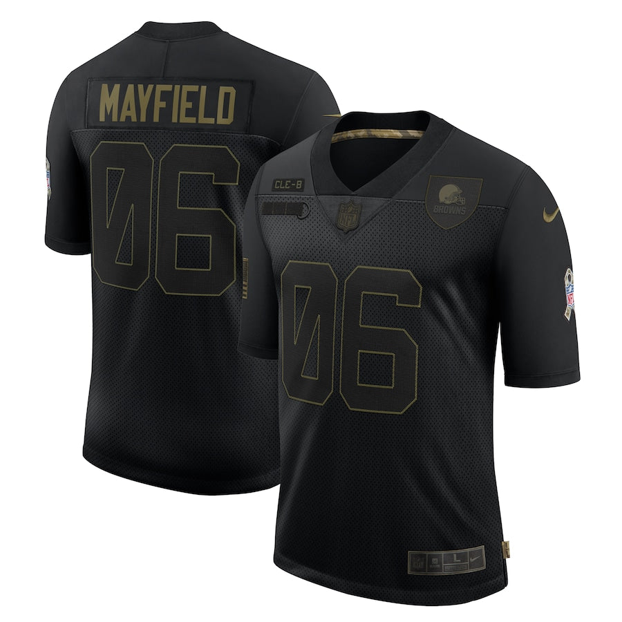 Cleveland Browns Baker Mayfield Limited Salute To Service Black Football Jersey product image