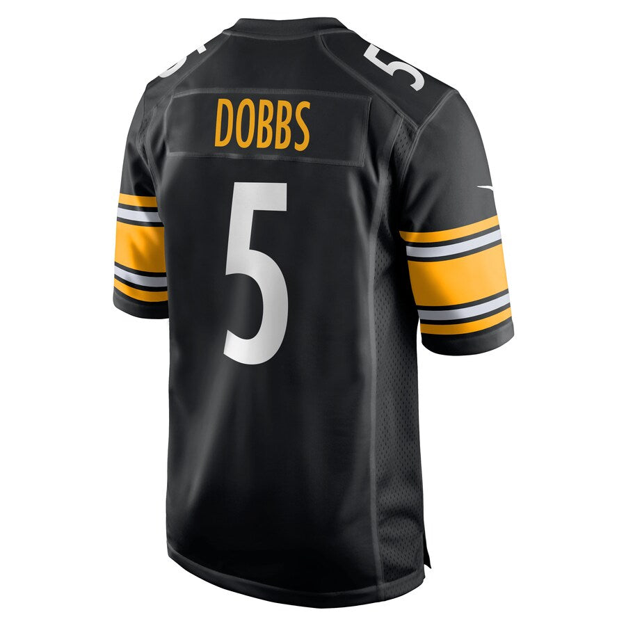 Pittsburgh Steelers Joshua Dobbs Team Game Black Football Jersey product image