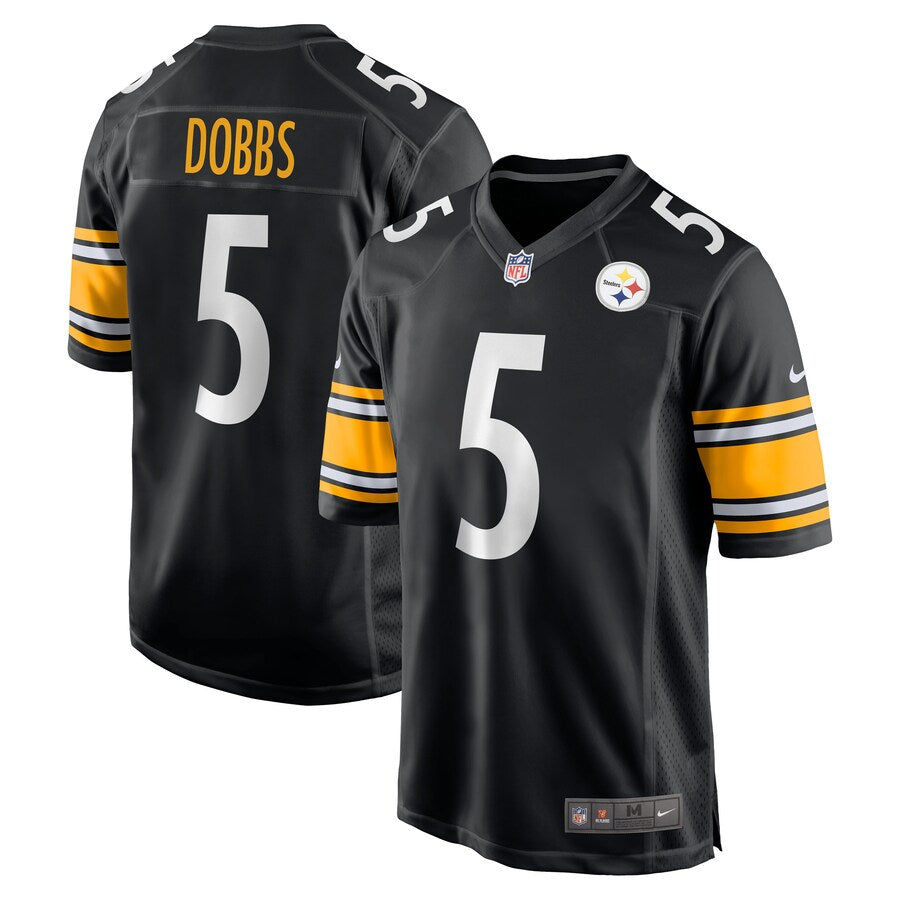 Pittsburgh Steelers Joshua Dobbs Team Game Black Football Jersey product image