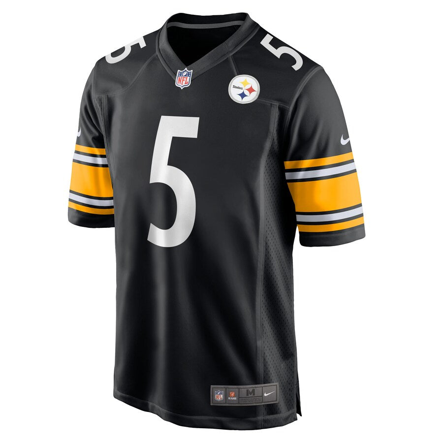 Pittsburgh Steelers Joshua Dobbs Team Game Black Football Jersey product image