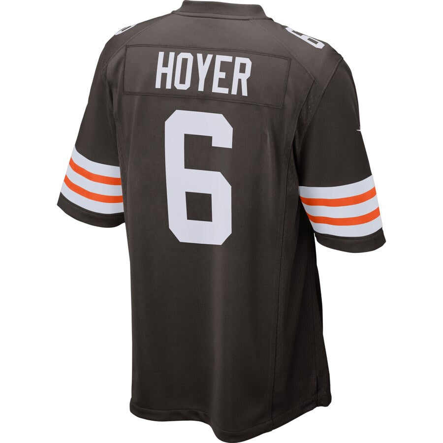 Cleveland Browns Historic Logo Brian Hoyer Game Brown Football Jersey product image