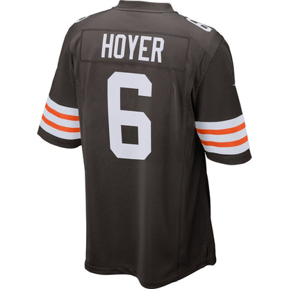 Cleveland Browns Historic Logo Brian Hoyer Game Brown Football Jersey product image