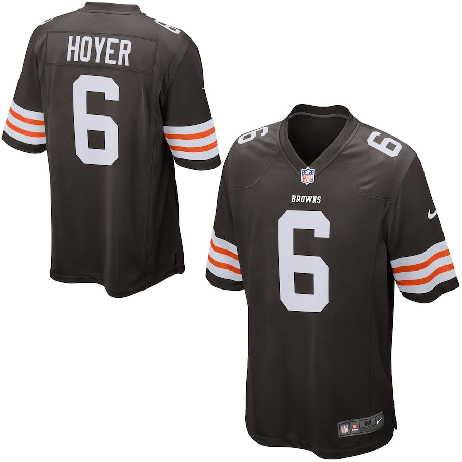 Cleveland Browns Historic Logo Brian Hoyer Game Brown Football Jersey product image