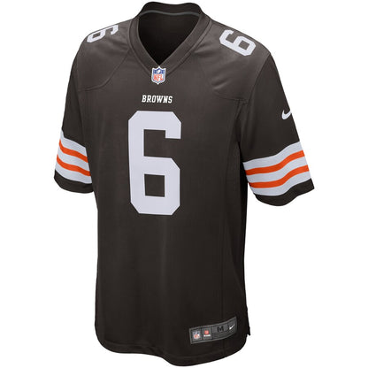 Cleveland Browns Historic Logo Brian Hoyer Game Brown Football Jersey product image