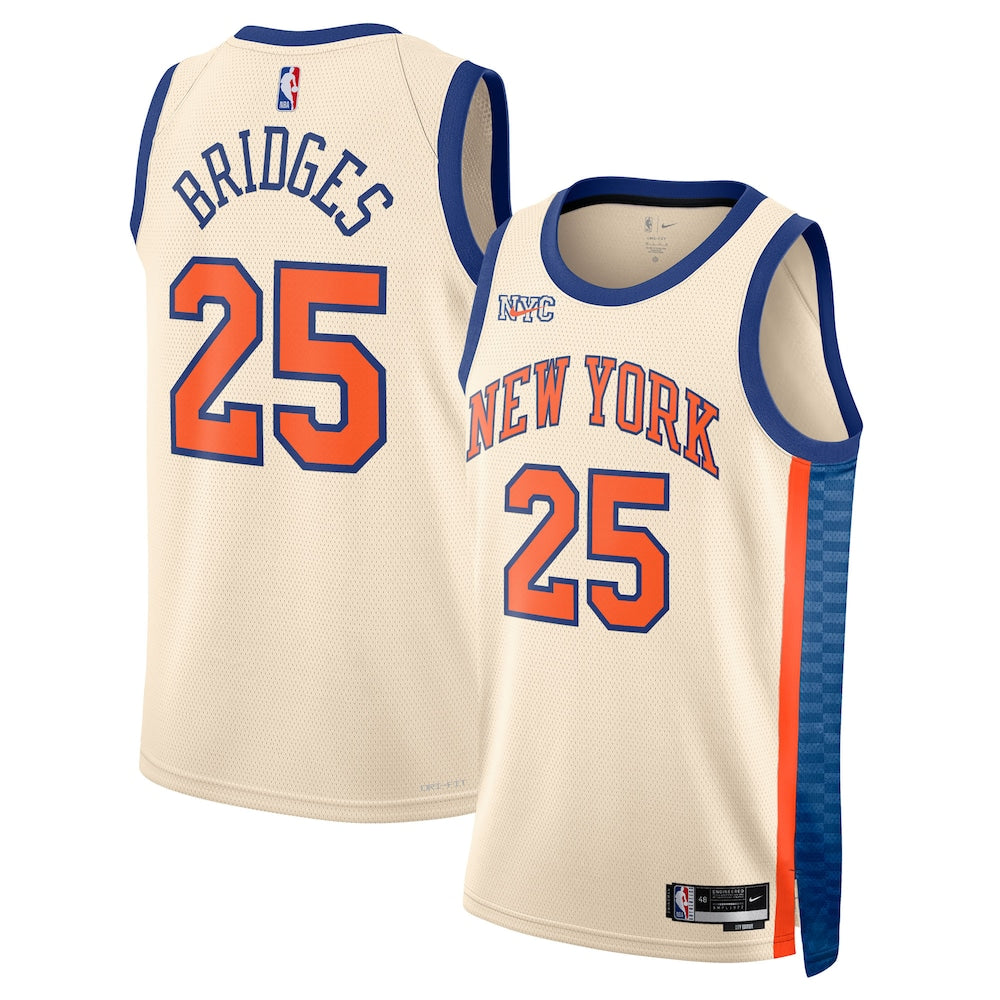 New York Knicks Mikal Bridges 2025-26 City Edition Swingman White Jersey product image