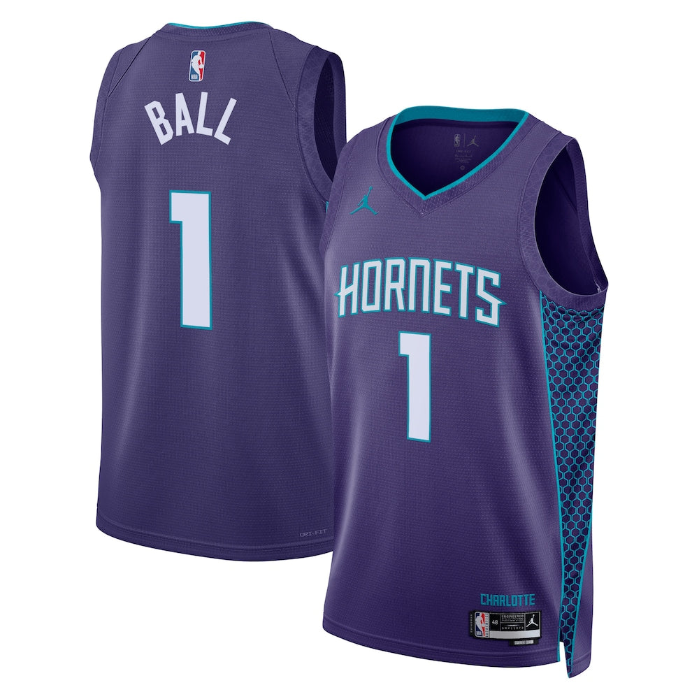 Charlotte Hornets Lamelo Ball Statement Edition Swingman Purple Jersey product image