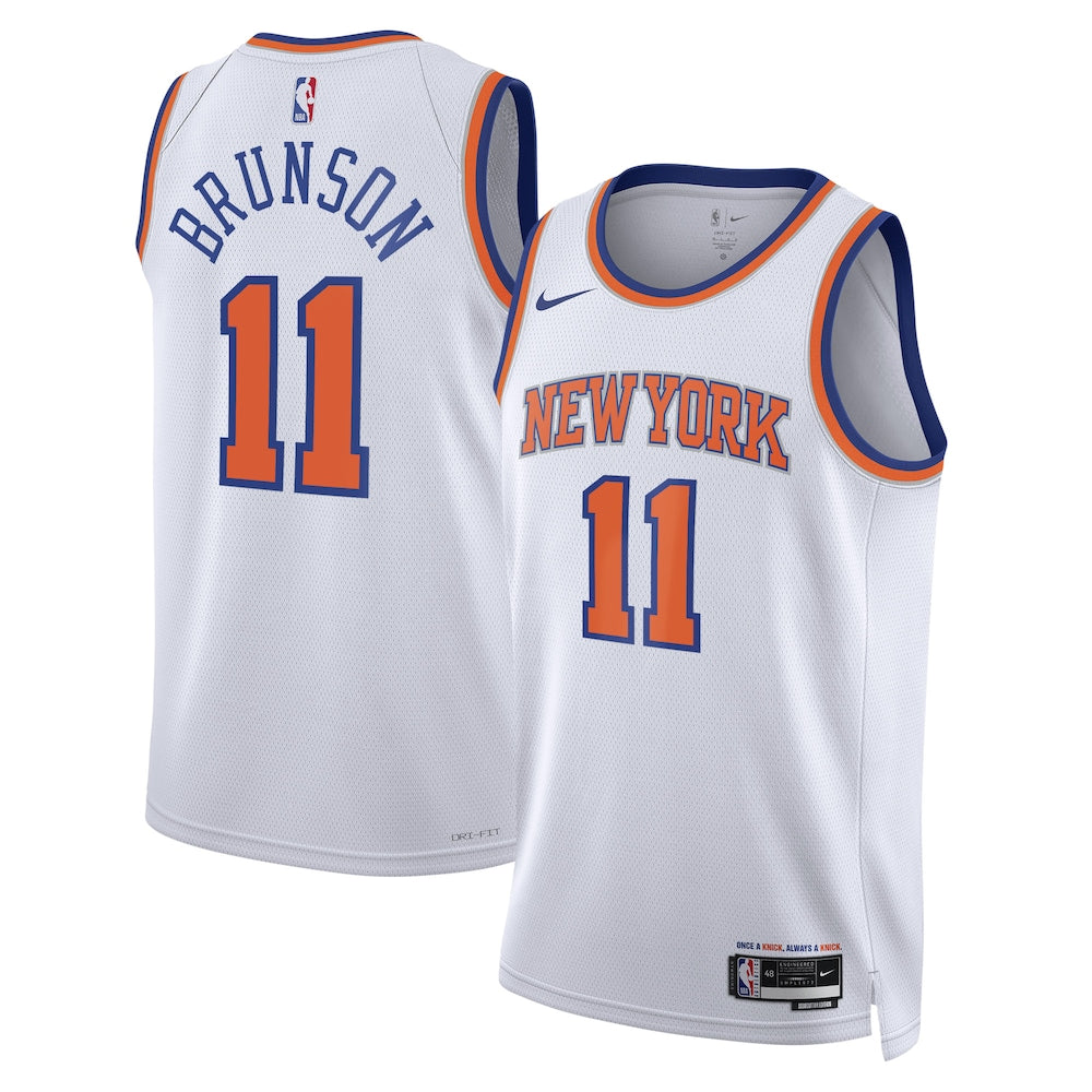 New York Knicks Jalen Brunson Association Edition Swingman White Jersey product image