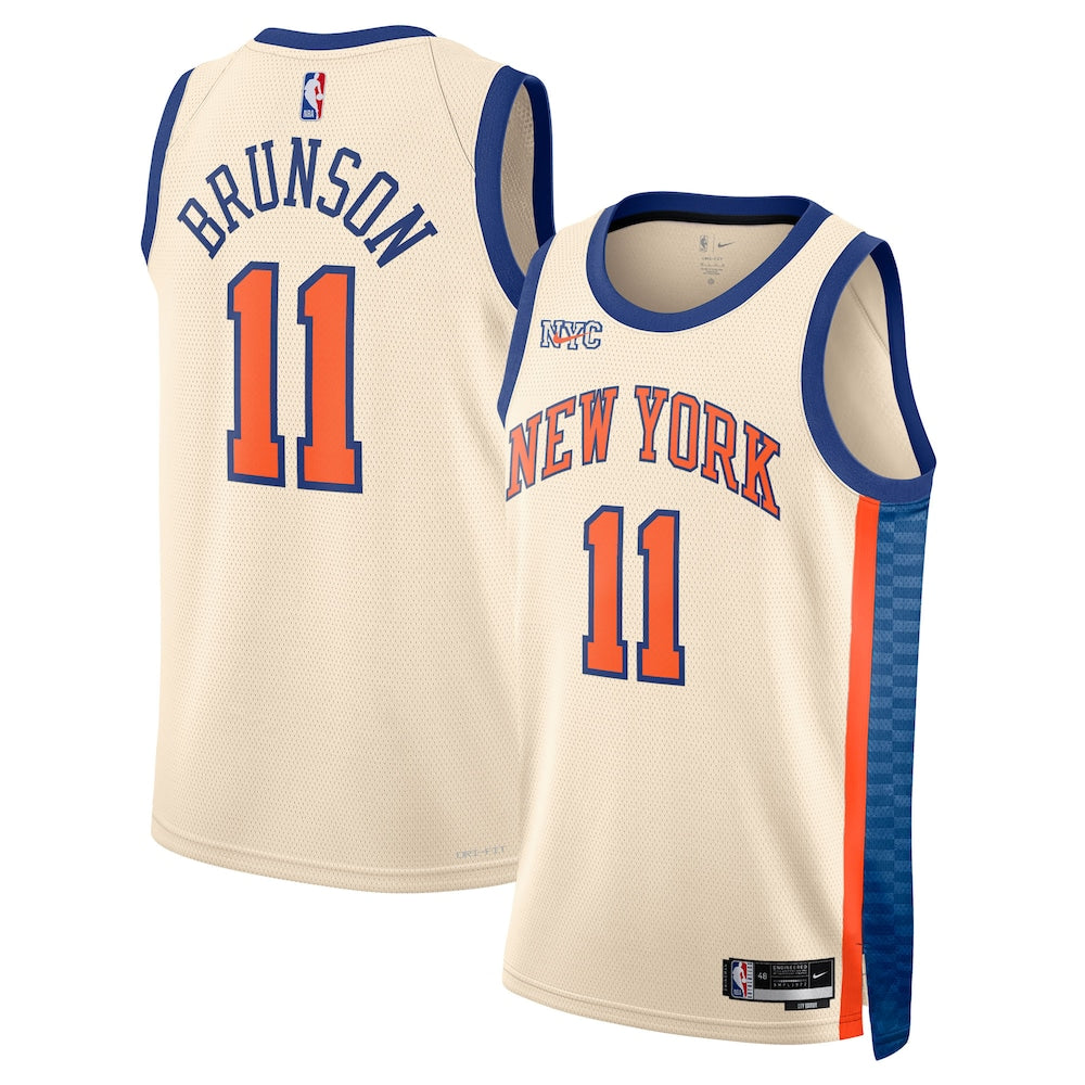 New York Knicks Jalen Brunson 2025-26 City Edition Swingman White Jersey product image