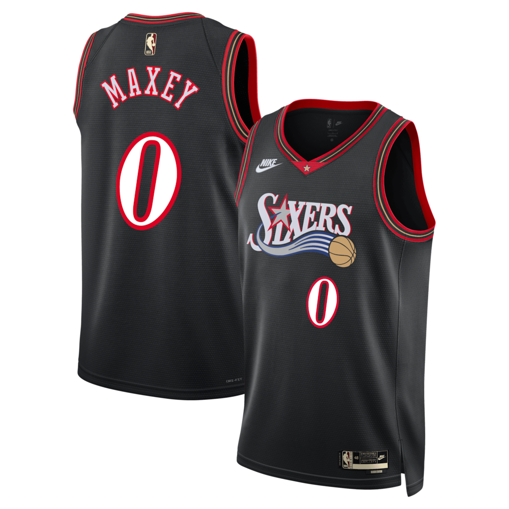 Philadelphia 76ers Tyrese Maxey Classic Edition Black Jersey product image