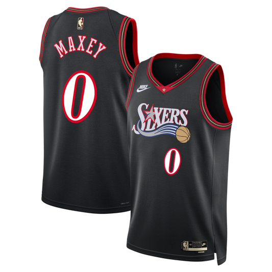 Philadelphia 76ers Tyrese Maxey Classic Edition Black Jersey product image