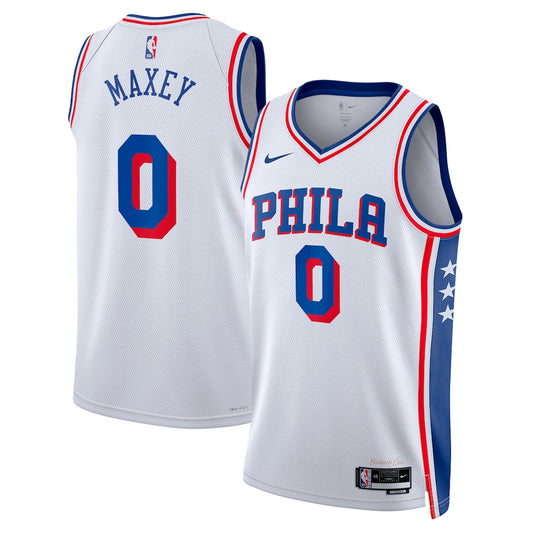 Philadelphia 76ers Tyrese Maxey Association Edition Swingman White Jersey product image