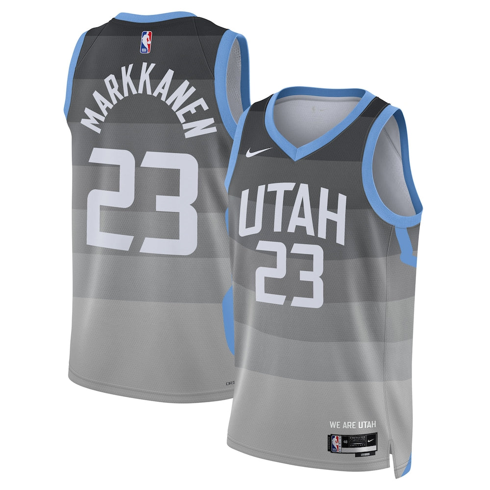 Utah Jazz Lauri Markkanen 2025-26 City Edition Swingman Gray Jersey product image