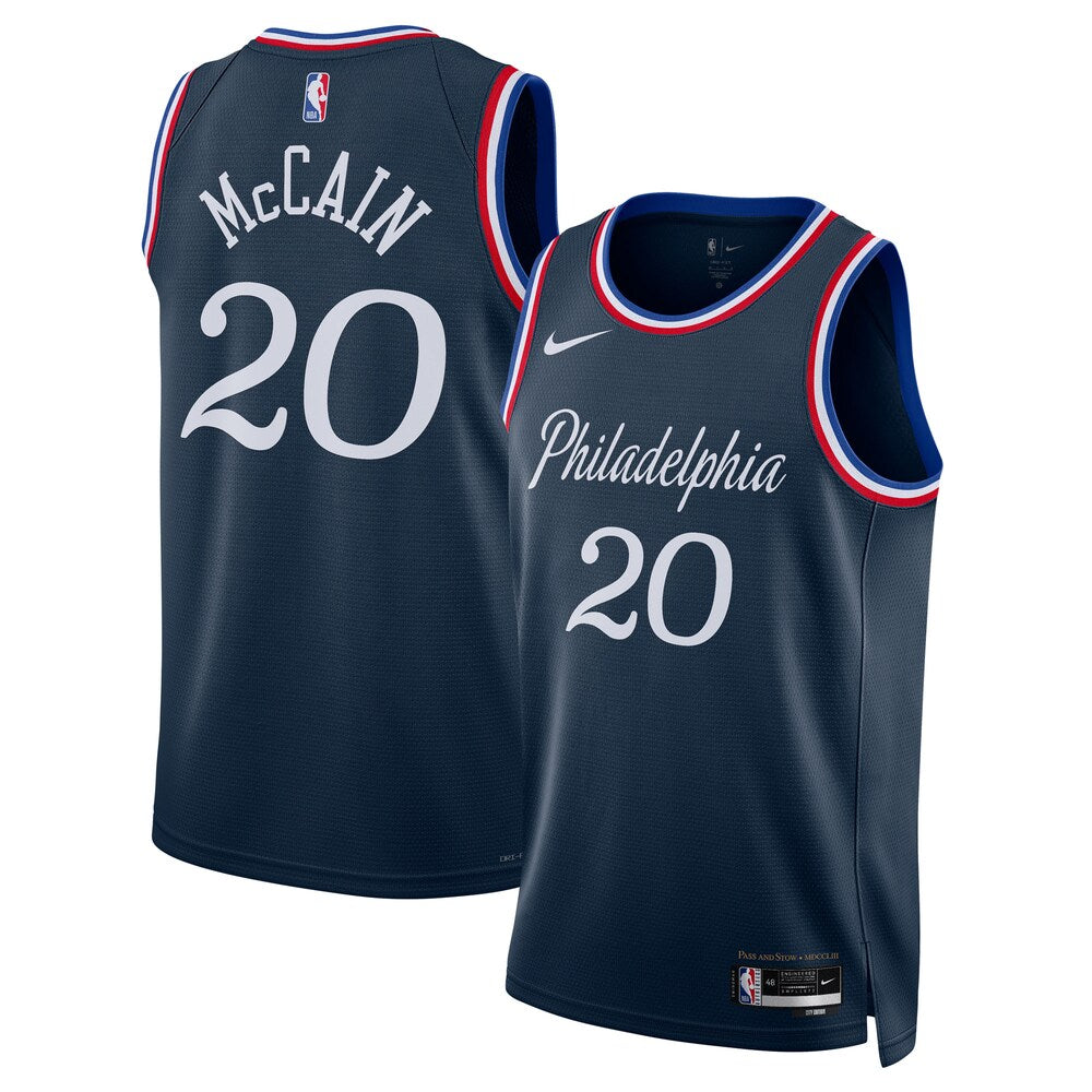 Philadelphia 76ers Jared Mccain 2025-26 City Edition Swingman Navy Jersey product image