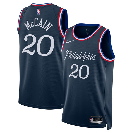 Philadelphia 76ers Jared Mccain 2025-26 City Edition Swingman Navy Jersey product image