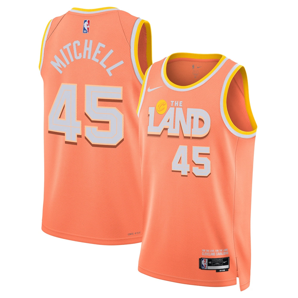 Cleveland Cavaliers Donovan Mitchell 2025-26 City Edition Swingman Orange Jersey product image