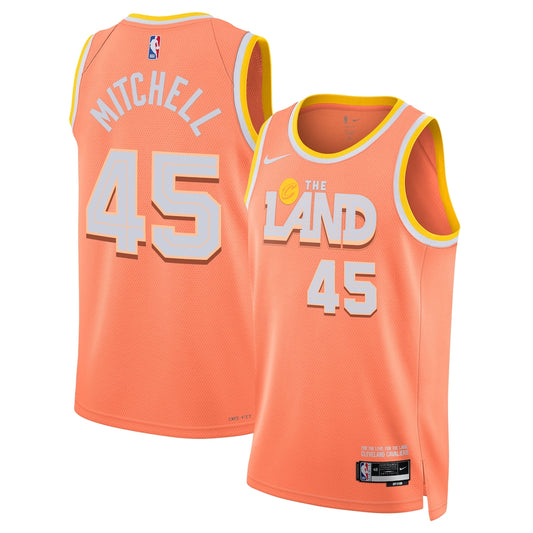 Cleveland Cavaliers Donovan Mitchell 2025-26 City Edition Swingman Orange Jersey product image