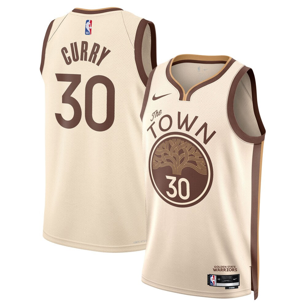 Golden State Warriors Stephen Curry 2025-26 City Edition Swingman Tan Jersey product image