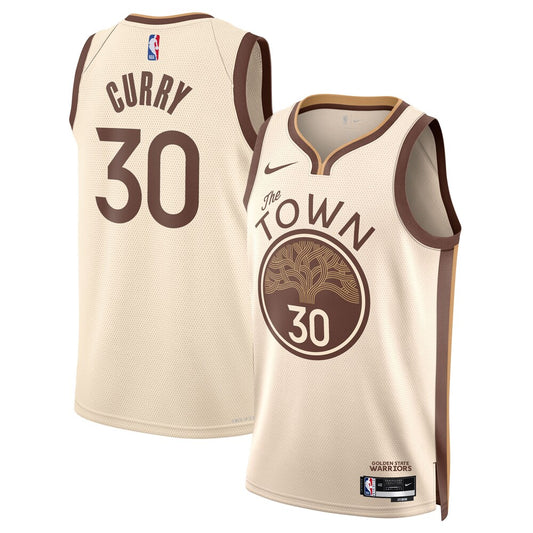 Golden State Warriors Stephen Curry 2025-26 City Edition Swingman Tan Jersey product image