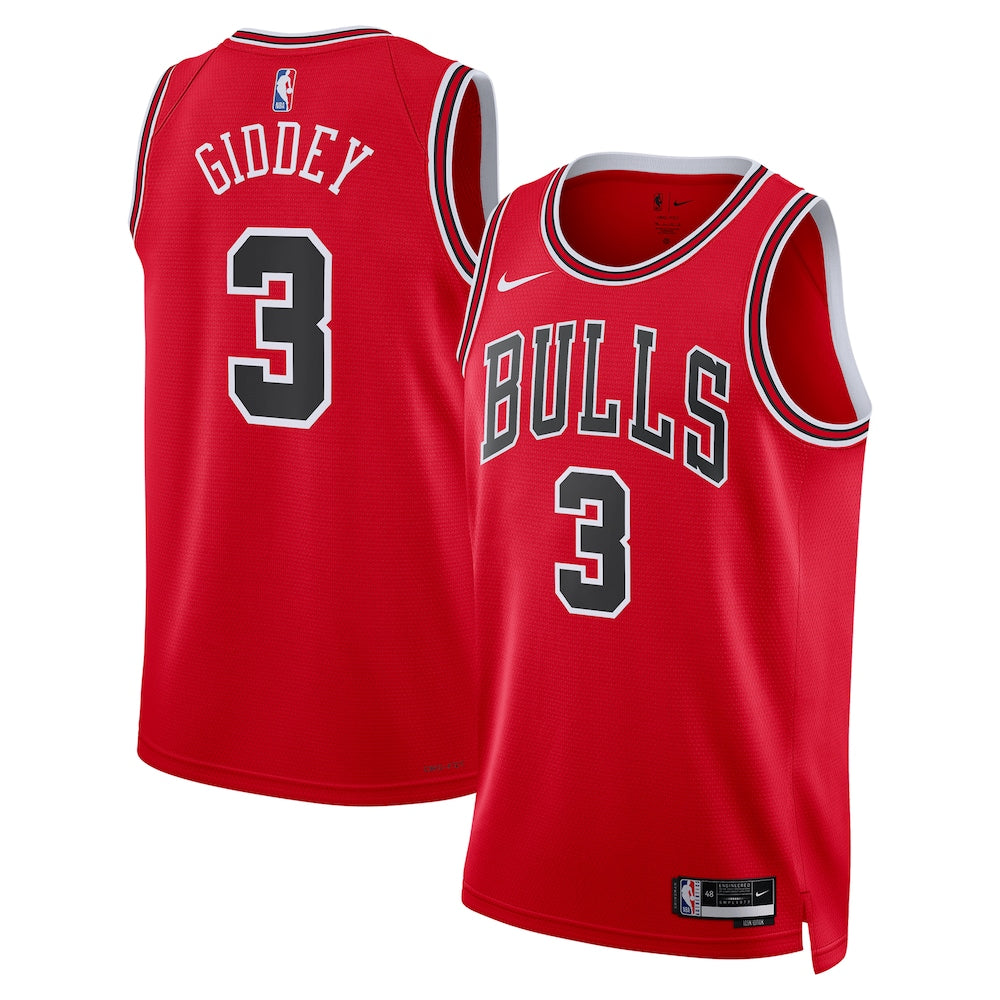 Chicago Bulls Josh Giddey Icon Edition Swingman Red Jersey product image