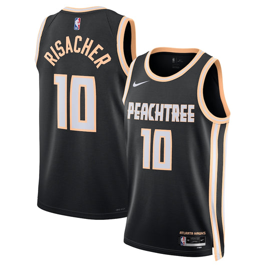 Atlanta Hawks Zaccharie Risacher 2025-26 City Edition Swingman Black Jersey product image