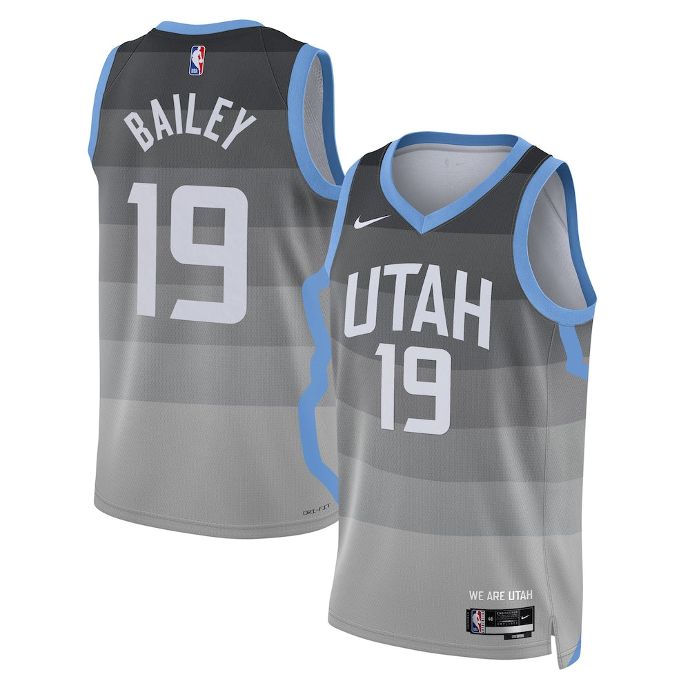 Utah Jazz Ace Bailey 2025-26 City Edition Swingman Gray Jersey product image