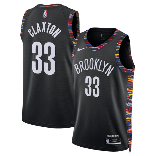 Brooklyn Nets Nic Claxton 2025-26 City Edition Swingman Black Jersey product image
