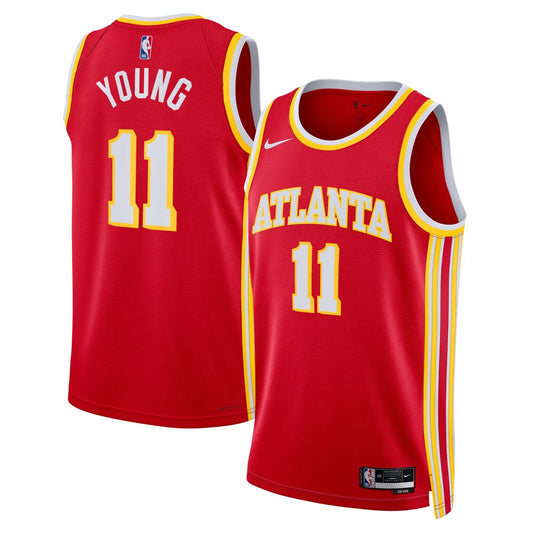 Atlanta Hawks Trae Young Icon Edition Swingman Red Jersey product image