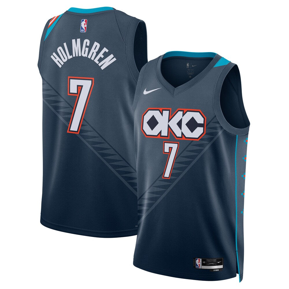 Oklahoma City Thunder Chet Holmgren 2025-26 City Edition Swingman Gray Jersey product image