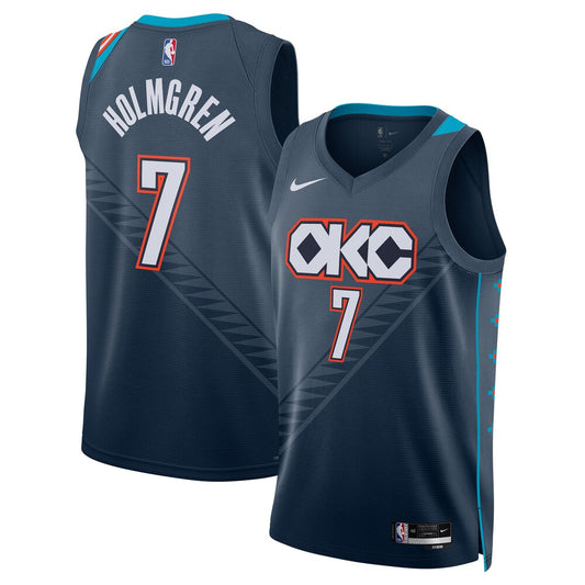 Oklahoma City Thunder Chet Holmgren 2025-26 City Edition Swingman Gray Jersey product image