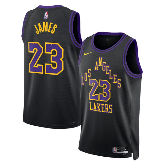 Los Angeles Lakers Lebron James 2025-26 City Edition Swingman Black Jersey product image