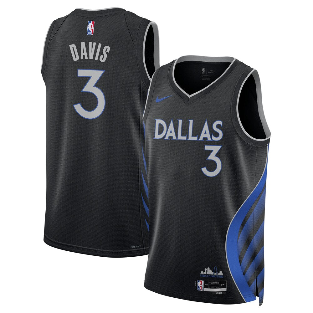 Dallas Mavericks Anthony Davis 2025-26 City Edition Swingman Black Jersey product image