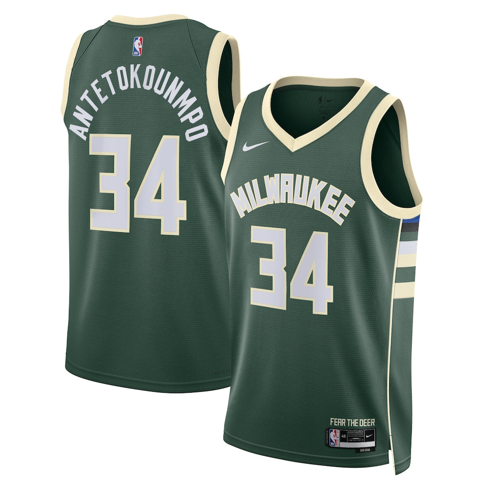 Milwaukee Bucks Giannis Antetokounmpo Icon Edition Swingman Green Jersey product image