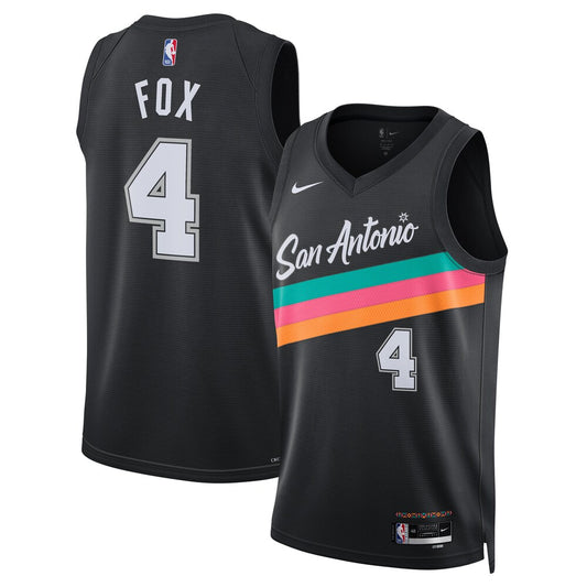 San Antonio Spurs De'aaron Fox 2025-26 City Edition Swingman Black Jersey product image