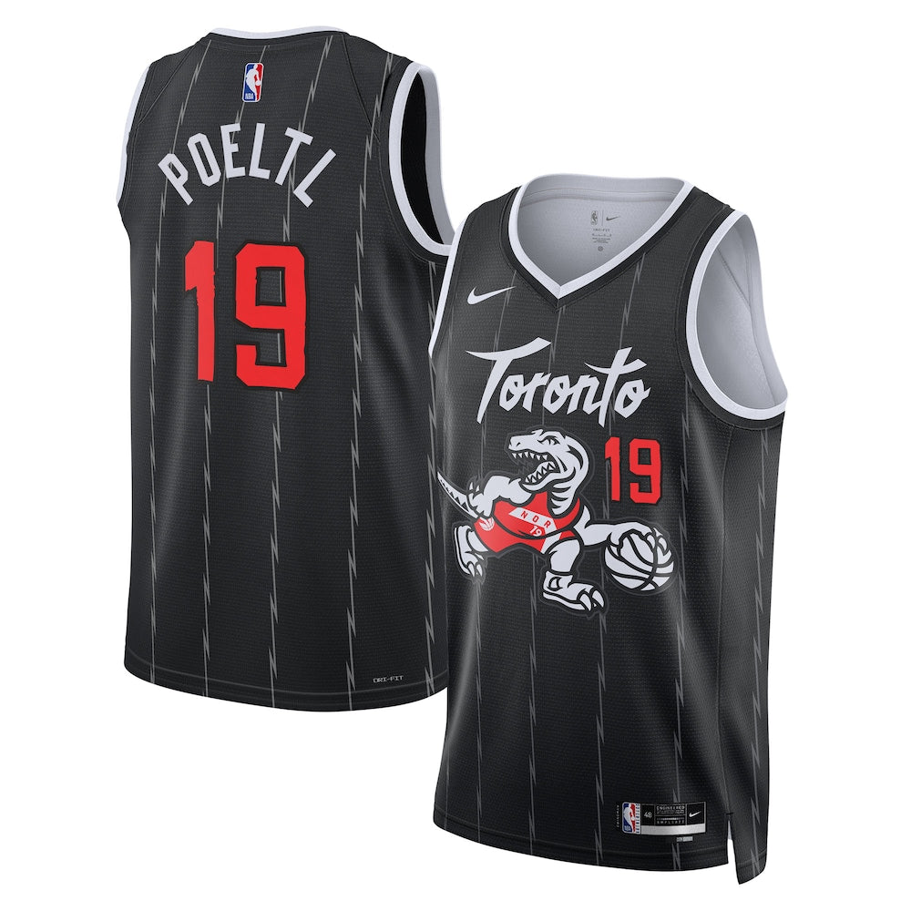Toronto Raptors Jakob Poeltl 2025-26 City Edition Swingman Black Jersey product image