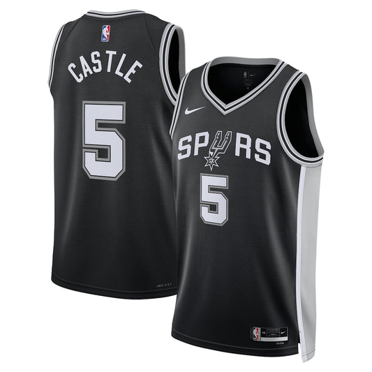 San Antonio Spurs Stephon Castle Swingman Black Jersey product image