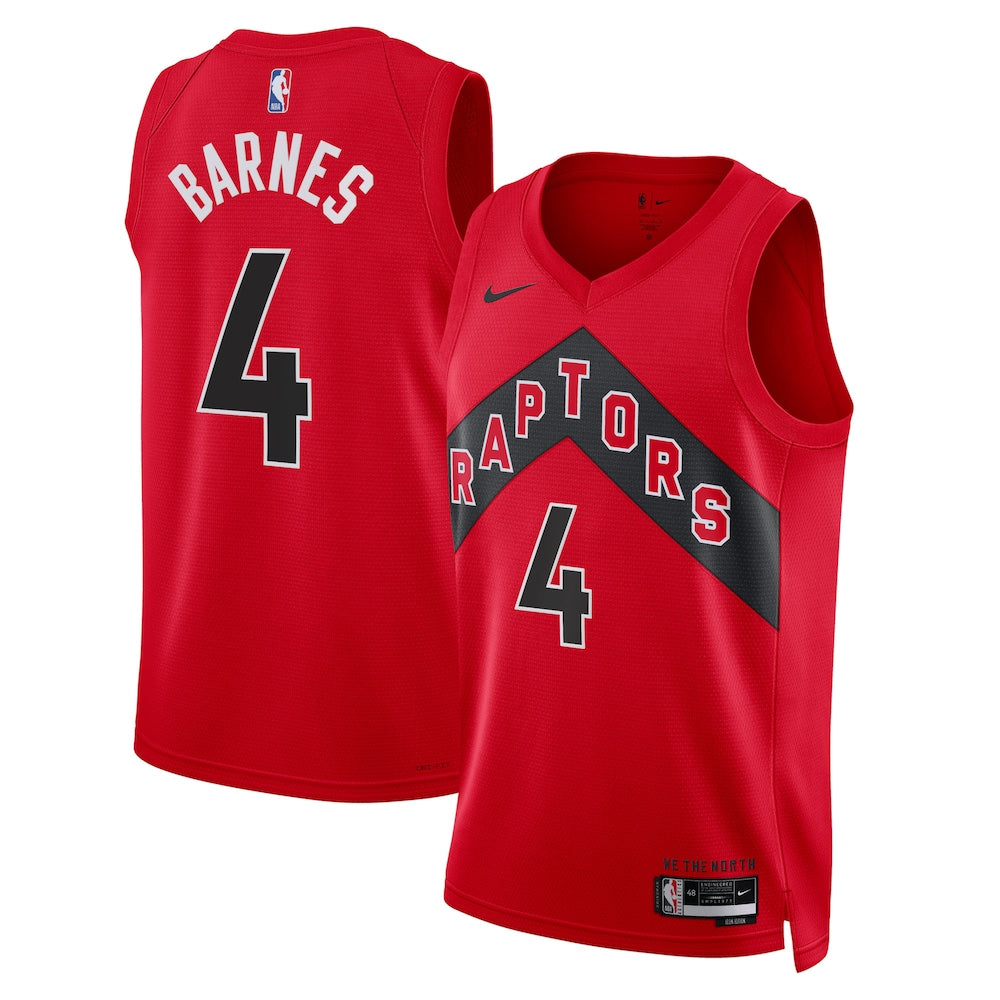 Toronto Raptors Scottie Barnes Icon Edition Swingman Red Jersey product image