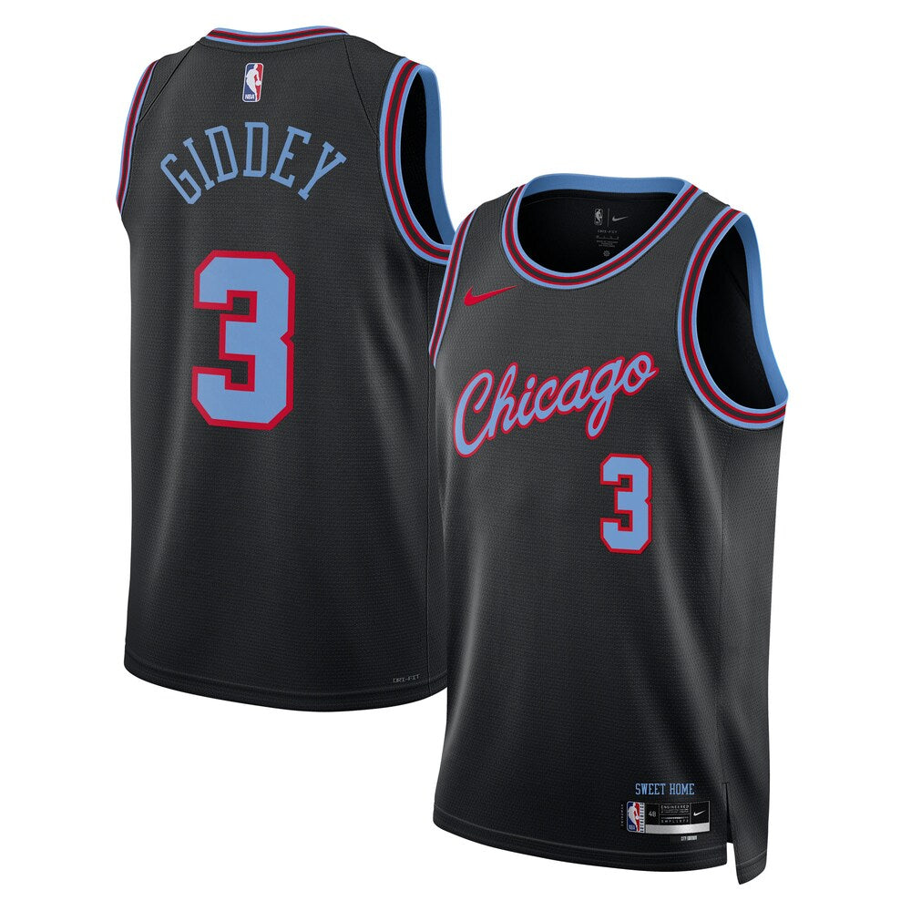 Chicago Bulls Josh Giddey 2025-26 City Edition Swingman Black Jersey product image