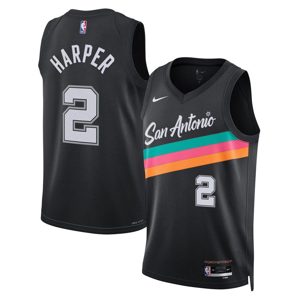 San Antonio Spurs Dylan Harper 2025-26 City Edition Swingman Black Jersey product image
