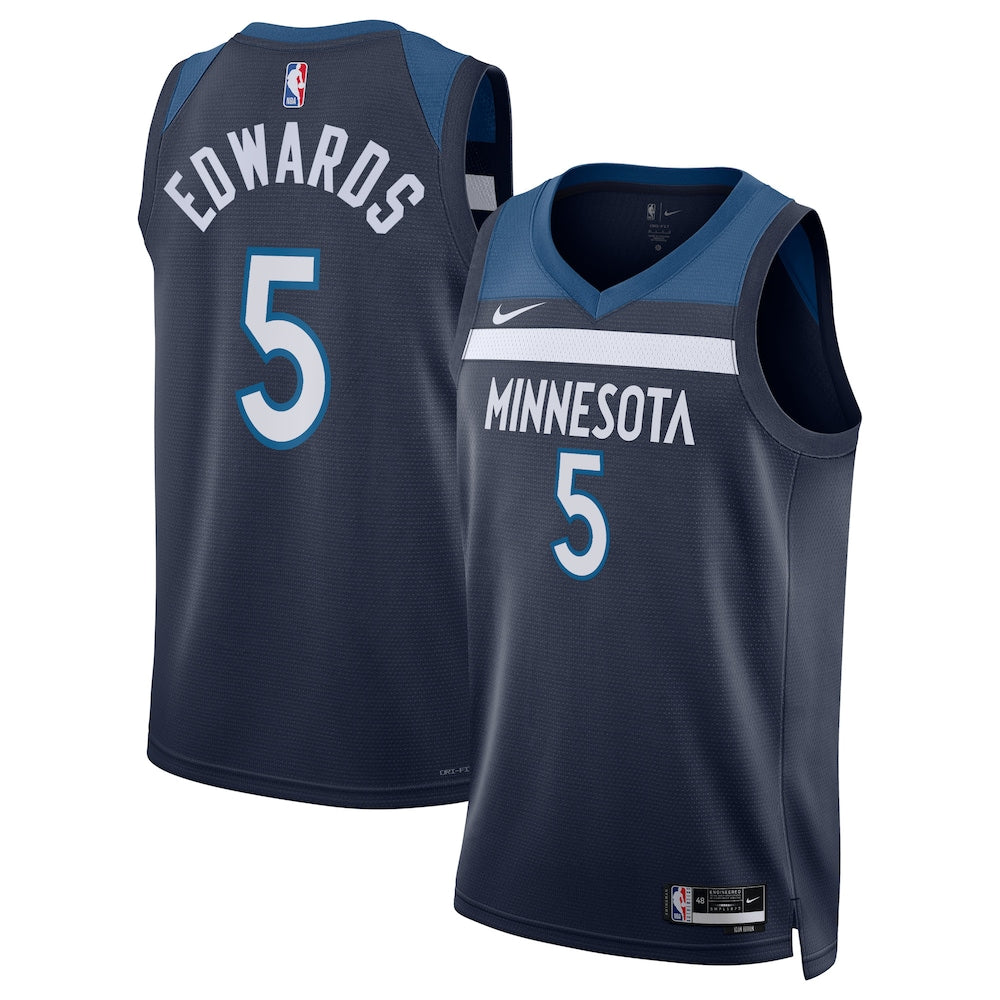 Minnesota Timberwolves Anthony Edwards Icon Edition Swingman Navy Jersey product image