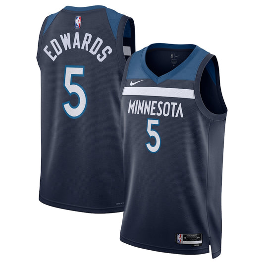 Minnesota Timberwolves Anthony Edwards Icon Edition Swingman Navy Jersey product image