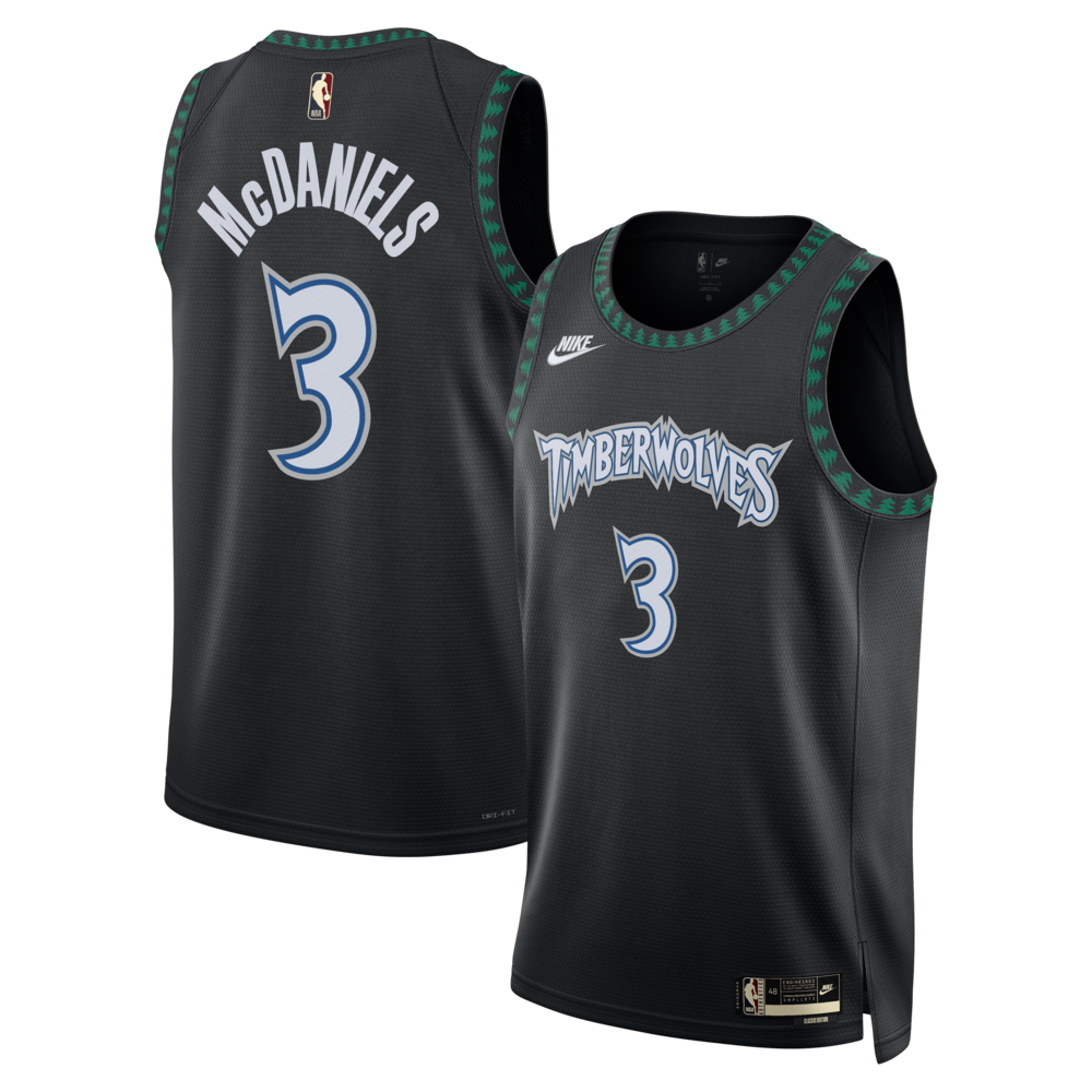 Minnesota Timberwolves Jaden Mcdaniels Classic Edition Black Jersey product image