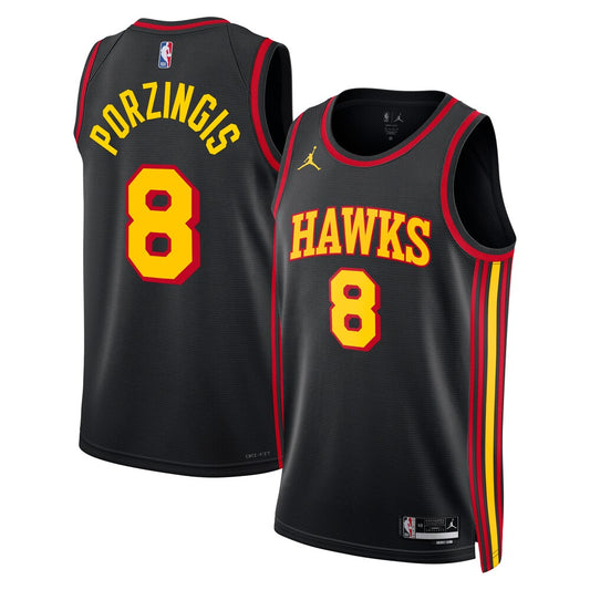 Atlanta Hawks Kristaps Porzi??is Statement Edition Swingman Black Jersey product image